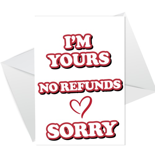 Valentines Day Card NO REFUNDS Valentines Card Gifts from Women