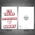 Valentines Day Card NO REFUNDS Valentines Card Gifts from Women