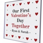 Personalised 1st First Valentines Day Together Gift For Her Him