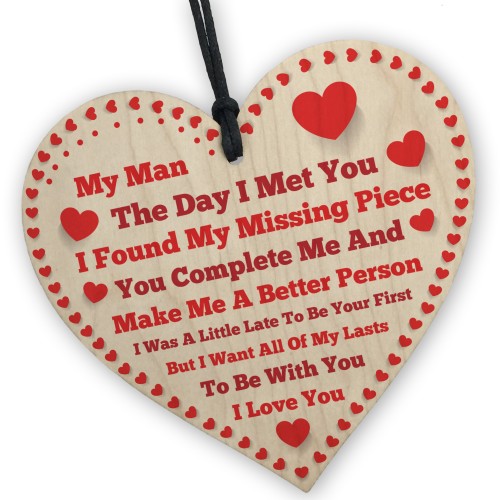 Anniversary Gift For Men MY MAN Heart Birthday Gift For Husband