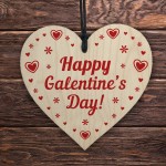 Happy Galentines Day Wooden Heart Friendship Valentines Gift