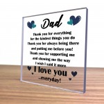 THANK YOU Gift For Dad Daddy Birthday Fathers Day Plaque