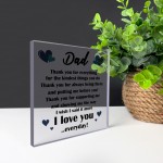 THANK YOU Gift For Dad Daddy Birthday Fathers Day Plaque