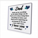 THANK YOU Gift For Dad Daddy Birthday Fathers Day Plaque