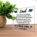 THANK YOU Gift For Dad Daddy Birthday Fathers Day Plaque