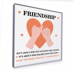 Friendship Gifts for Women Best Friend Birthday Gifts Plaque