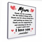 THANK YOU Gift For Mum Mummy Birthday Mothers Day Plaque