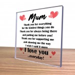 THANK YOU Gift For Mum Mummy Birthday Mothers Day Plaque