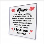 THANK YOU Gift For Mum Mummy Birthday Mothers Day Plaque