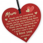 THANK YOU Gift For Mum Mummy Birthday Mothers Day Heart