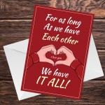 Romantic Valentine's Day Card for Girlfriend Boyfriend Wife