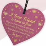 True Friend Heart Gift For Birthday Christmas Plaque Best Friend