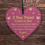 True Friend Heart Gift For Birthday Christmas Plaque Best Friend