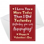 Joke Valentines Day Card For Him Her Funny Valentines Card 