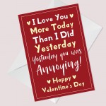 Joke Valentines Day Card For Him Her Funny Valentines Card 