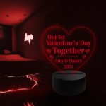 1st First Valentines Day PERSONALISED Gift For Boyfriend NEON