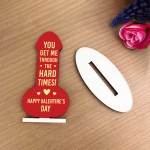 Valentines Gift For Him Her Partner Funny Wood Plaque Thank You 