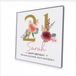 PERSONALISED 21st Birthday Gifts Girls Daughter Her Clear Block