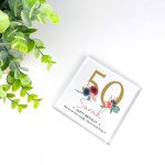 PERSONALISED 50th Birthday Gifts Women Her Clear Block