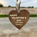 Valentines Day Gifts Wooden Keyring Personalised Valentines Gift