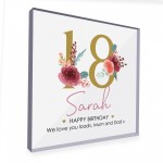 PERSONALISED 18th Birthday Gifts Girls Daughter Her Clear Block