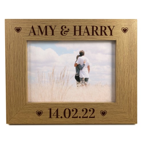 Personalised Photo Frame Anniversary Birthday Wedding Couple