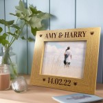 Personalised Photo Frame Anniversary Birthday Wedding Couple