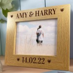 Personalised Photo Frame Anniversary Birthday Wedding Couple