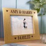 Personalised Photo Frame Anniversary Birthday Wedding Couple