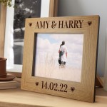 Personalised Photo Frame Anniversary Birthday Wedding Couple