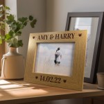 Personalised Photo Frame Anniversary Birthday Wedding Couple