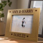 Personalised Photo Frame Anniversary Birthday Wedding Couple