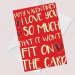 Funny Valentines Card For Him Her Boyfriend Girlfriend Husband