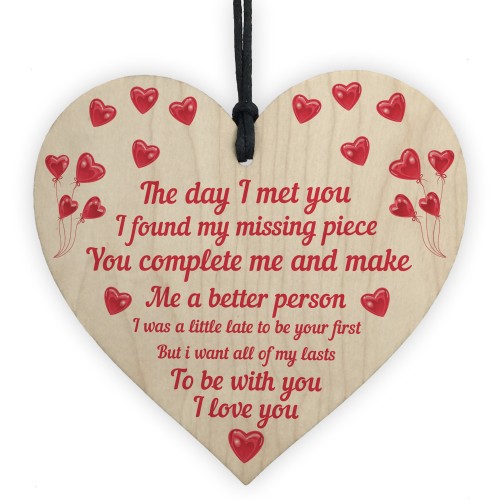 Special Wooden Heart Gift For Him Her Anniversary Valentines