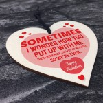 Novelty Valentines Day Gift For Him Her Funny Wood Gift