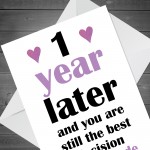 First Anniversary Card For Him Her BEST DECISION Card