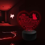 10th Wedding Anniversary Gifts for Her Him 3D Lamp