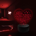 3rd Wedding Anniversary Gifts for Her Him NEON LED Lamp Night