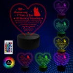 Wedding Anniversary Gifts for Her Him 3D Lamp Night Light