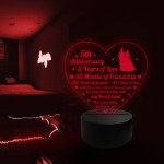 5th Wedding Anniversary Gifts for Her Him NEON LED Lamp