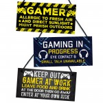 Gaming Sign 3 Pieces Bundle Gamer Boys Bedroom Birthday Gifts