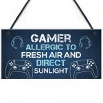 Novelty Gaming Sign Gamer Accessories Boys Bedroom Birthday Gift