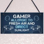 Novelty Gaming Sign Gamer Accessories Boys Bedroom Birthday Gift