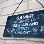 Novelty Gaming Sign Gamer Accessories Boys Bedroom Birthday Gift