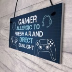 Novelty Gaming Sign Gamer Accessories Boys Bedroom Birthday Gift