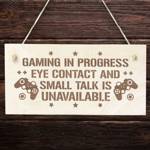 Gaming Signs For Boys Bedroom Engraved Hanging Plaque