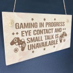 Gaming Signs For Boys Bedroom Engraved Hanging Plaque