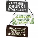 Garden Bar Sign Bundle 3 Pieces Garden Home Bar Shed Gifts