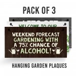 Garden Bar Sign Bundle 3 Pieces Garden Home Bar Shed Gifts