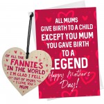 Funny Mothers Day Card And Heart For Mum From Daughter Son